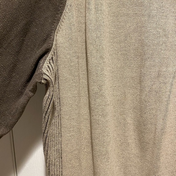 Calvin Klein Men’s Size XXL 1/4 Zip Pull Over Sweater Tan Brown Preppy Academia - Picture 5 of 6